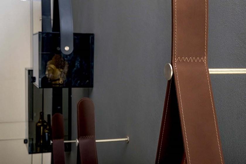 Tonin Casa Подвесной шкаф-витрина с кожаной опорой  T6477  - Вид №6