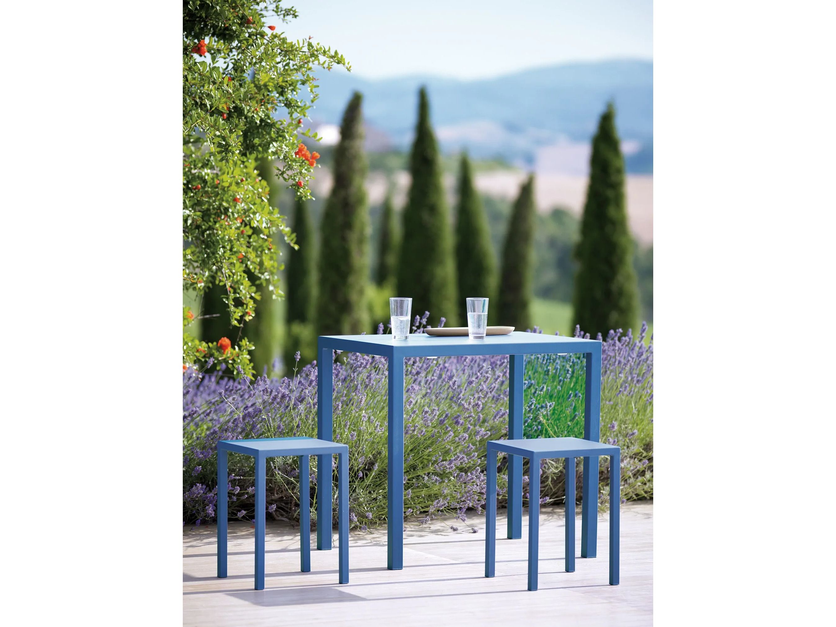 Металлический штабелируемый прямоугольный садовый стол Vermobil Quatris ARCH-00080787 - Вид №7