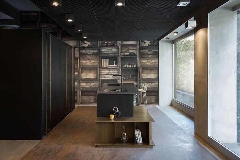 TM Italia Cucine Кухня с боковыми отдельно стоящими двухсторонними колоннами и островом T45 sun-id-1442126 - Вид №1