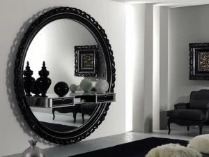 Vismara Design Круглое настенное зеркало из дерева в раме Classic