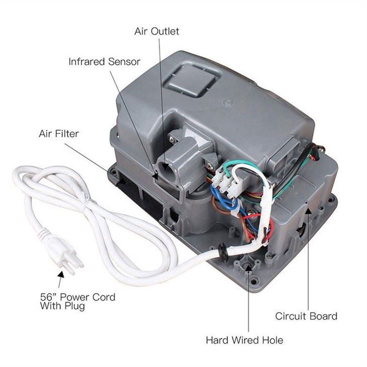 Электрические сушилки для рук AIKE AK2803A_487  - Вид №5