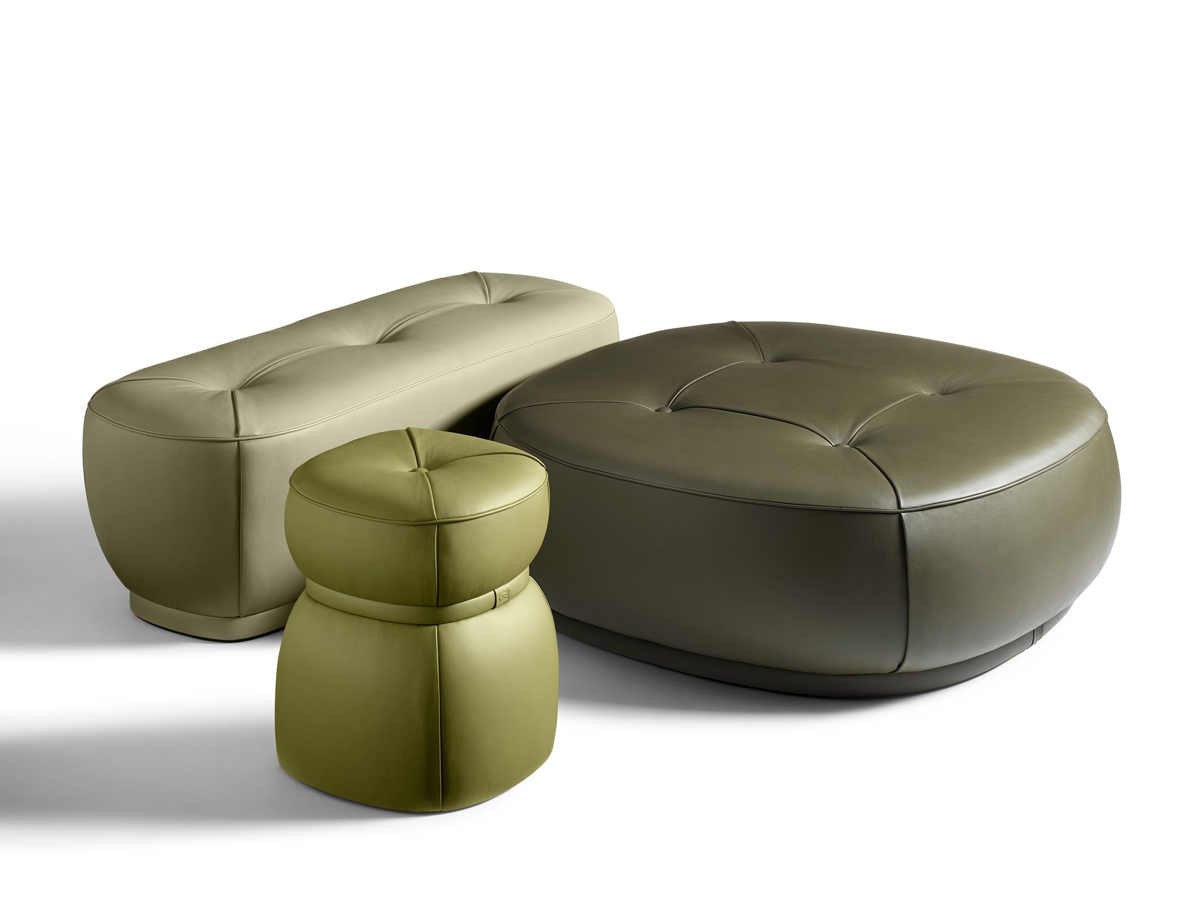 Кожаный пуф Poltrona Frau коллекция-диваны и кресла ARCH-00055232 - Вид №1