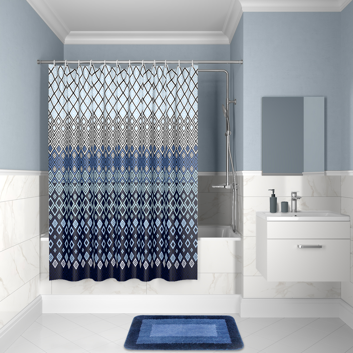 93773328 комнаты Décor D07P218i11 Шторка для ванной STLM-0569496 IDDIS