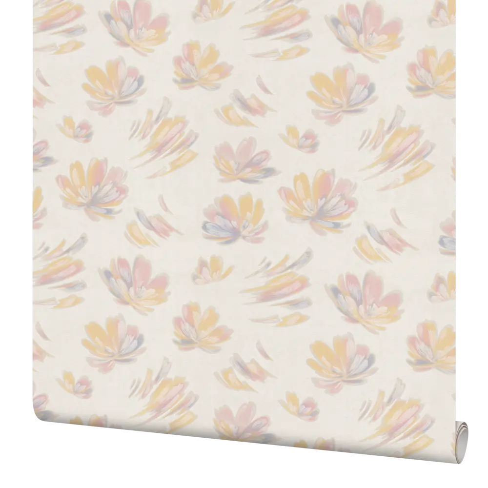 Обои флизелиновые Palitra Home Vanille желто-розовые 1.06 м 370-36 STLM-2179571