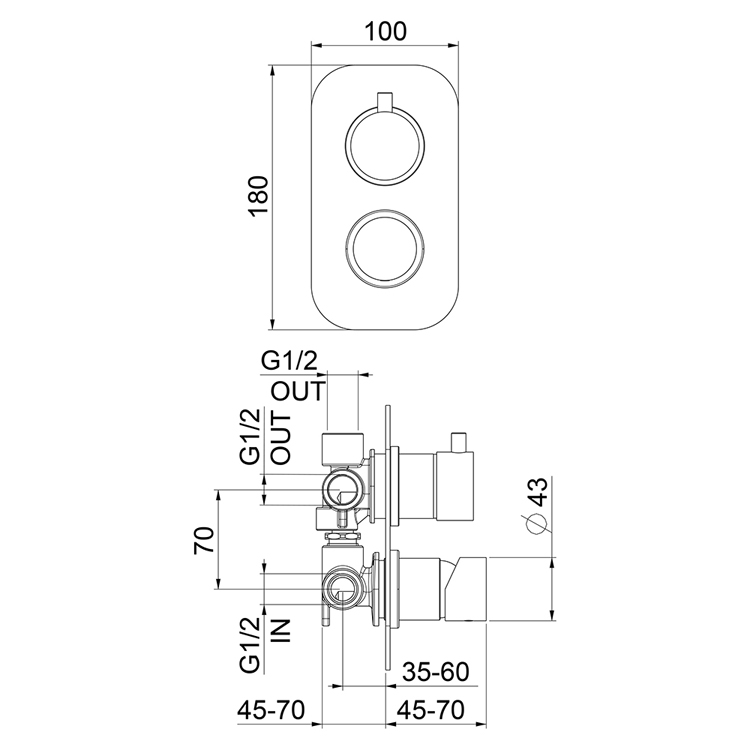 NB880601441 Смеситель для ванны Webert One-B  - Вид №1