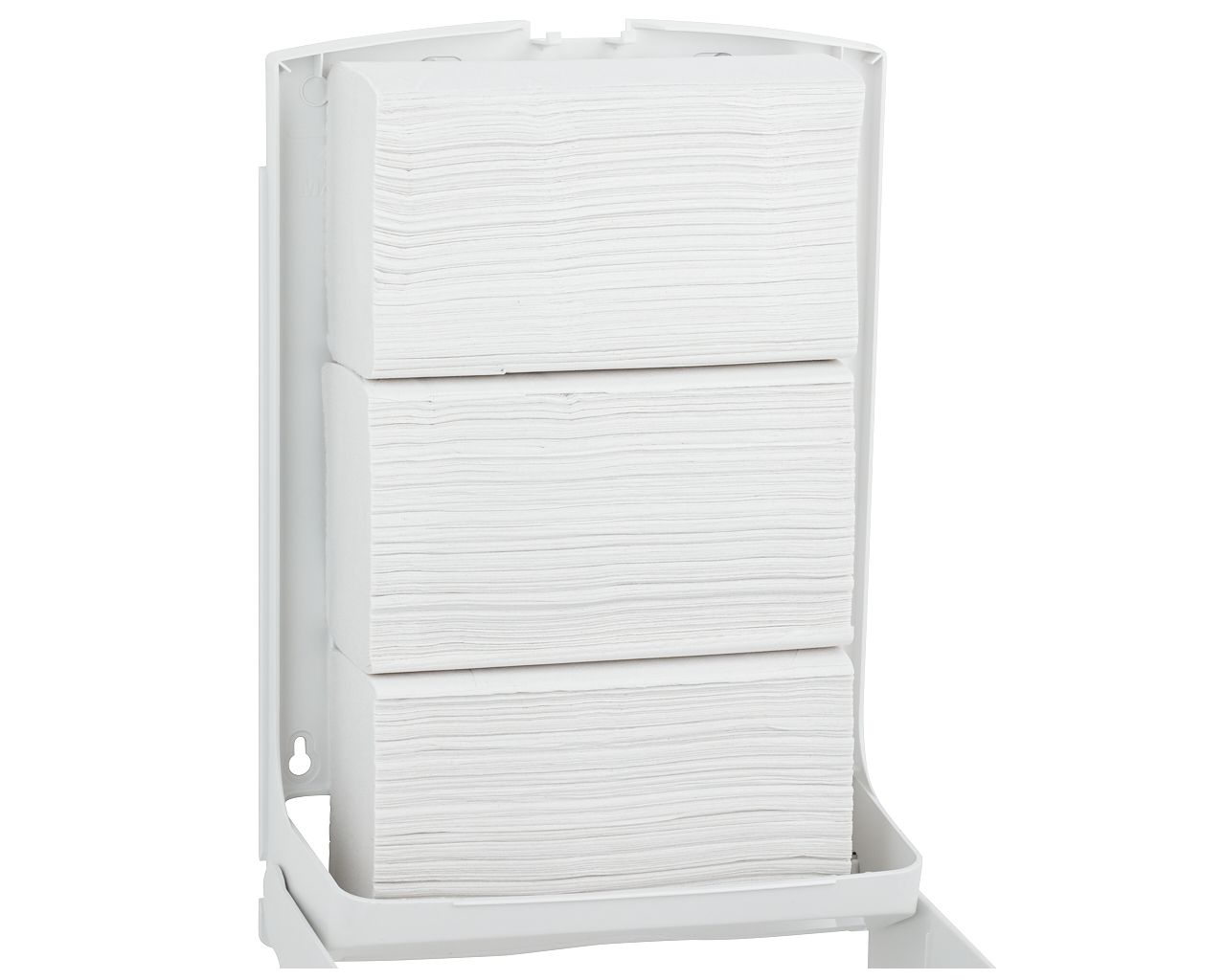 ATS101 Контейнер для одинарных бумажных полотенец TOP MAXI, пластик АБС, белый, серое окно Merida  - Вид №3