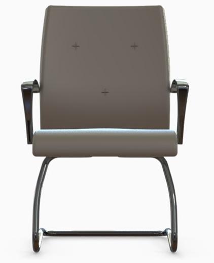 Luxy Консольное кожаное кресло с подлокотниками One On5 - Вид №1