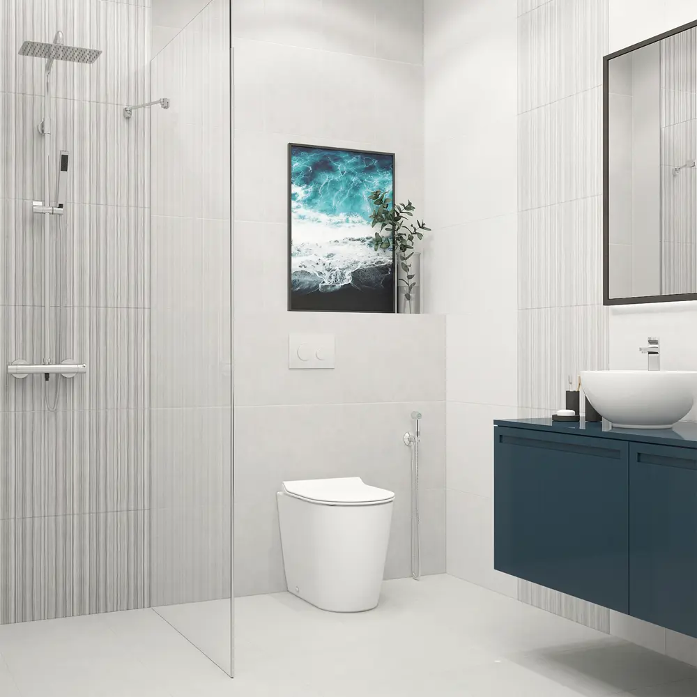 Плитка настенная Керамин Ассам 1Д 40x27.5 см 1.65 м² цвет серый STLM-2038530 - Вид №5