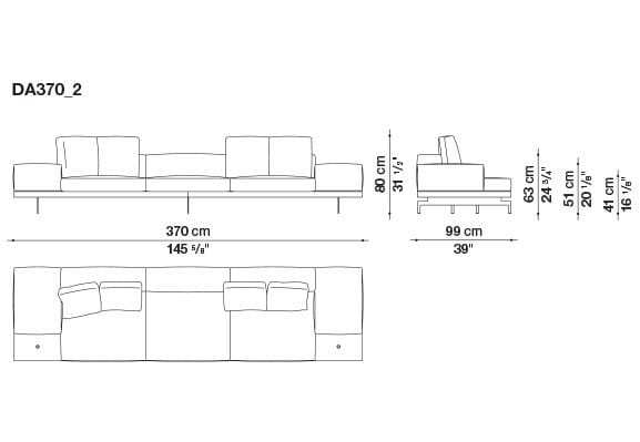 3-местный тканевый диван с полуостровом B&B Italia док ARCH-00061121 - Вид №139