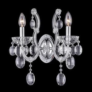 Бра Crystal Lux Hollywood AP2 Chrome CRYSTAL LUX СВЕЧА 077649 Прозрачный;хром