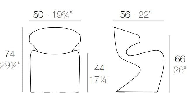 Консольный стул с подлокотниками Vondom ARCH-00127937 - Вид №2