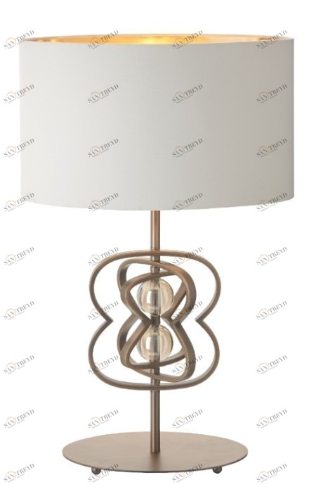 Настольная лампа Infinity от RVAstley Латунь 50101 RVASTLEY ИНТЕРЬЕРНЫЕ 062132 Белый;золото 
