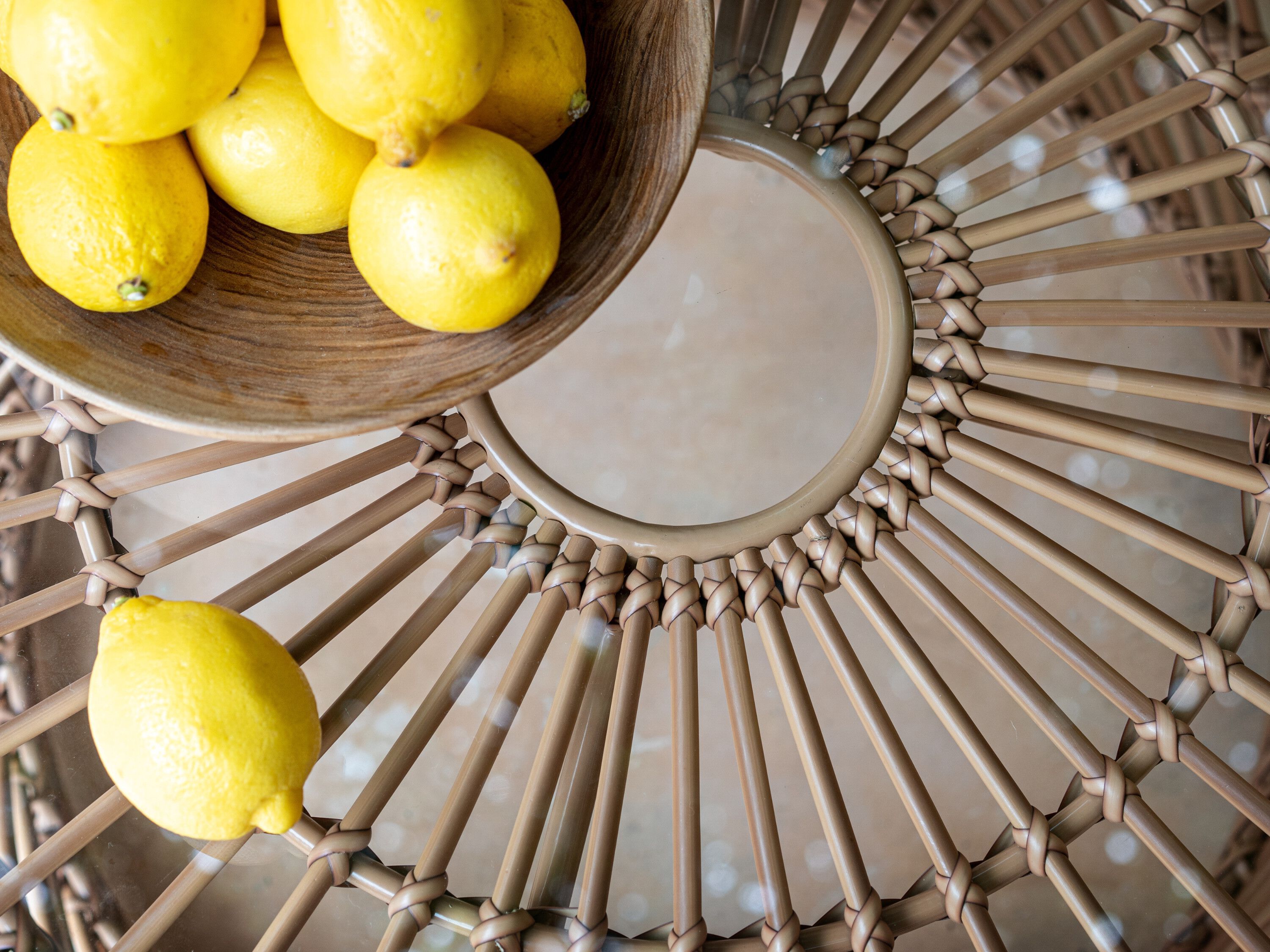 Синтетическое волокно круглый низкий садовый журнальный столик cbdesign Agadir ARCH-00022085