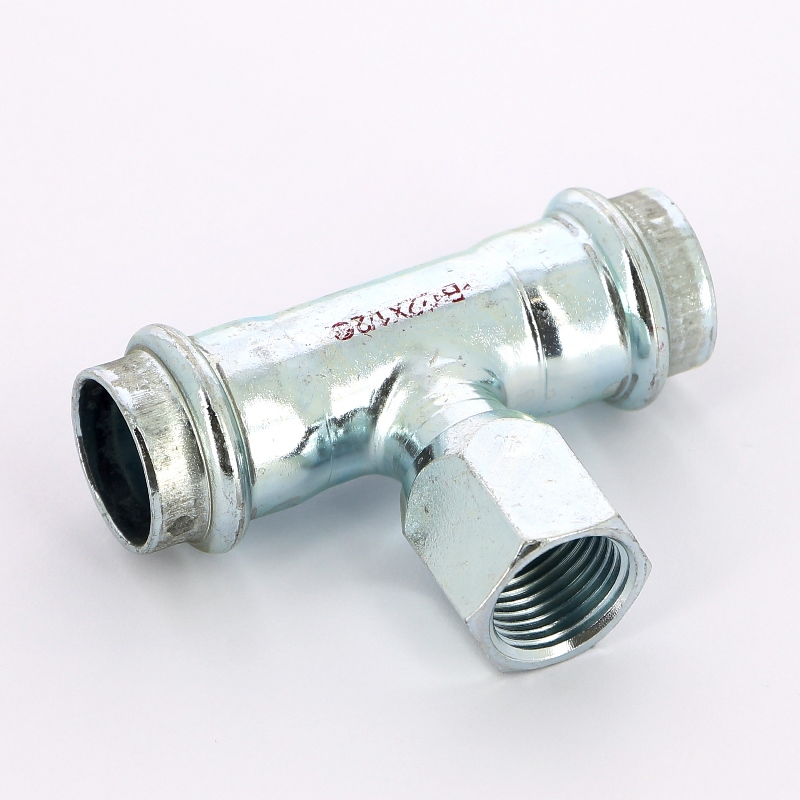 Тройник пресс-В IBP 22 х 1/2" х 22 оцинк. сталь PC4130G0220422 - Вид №3