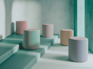 Ткань круглый съемный пуфик