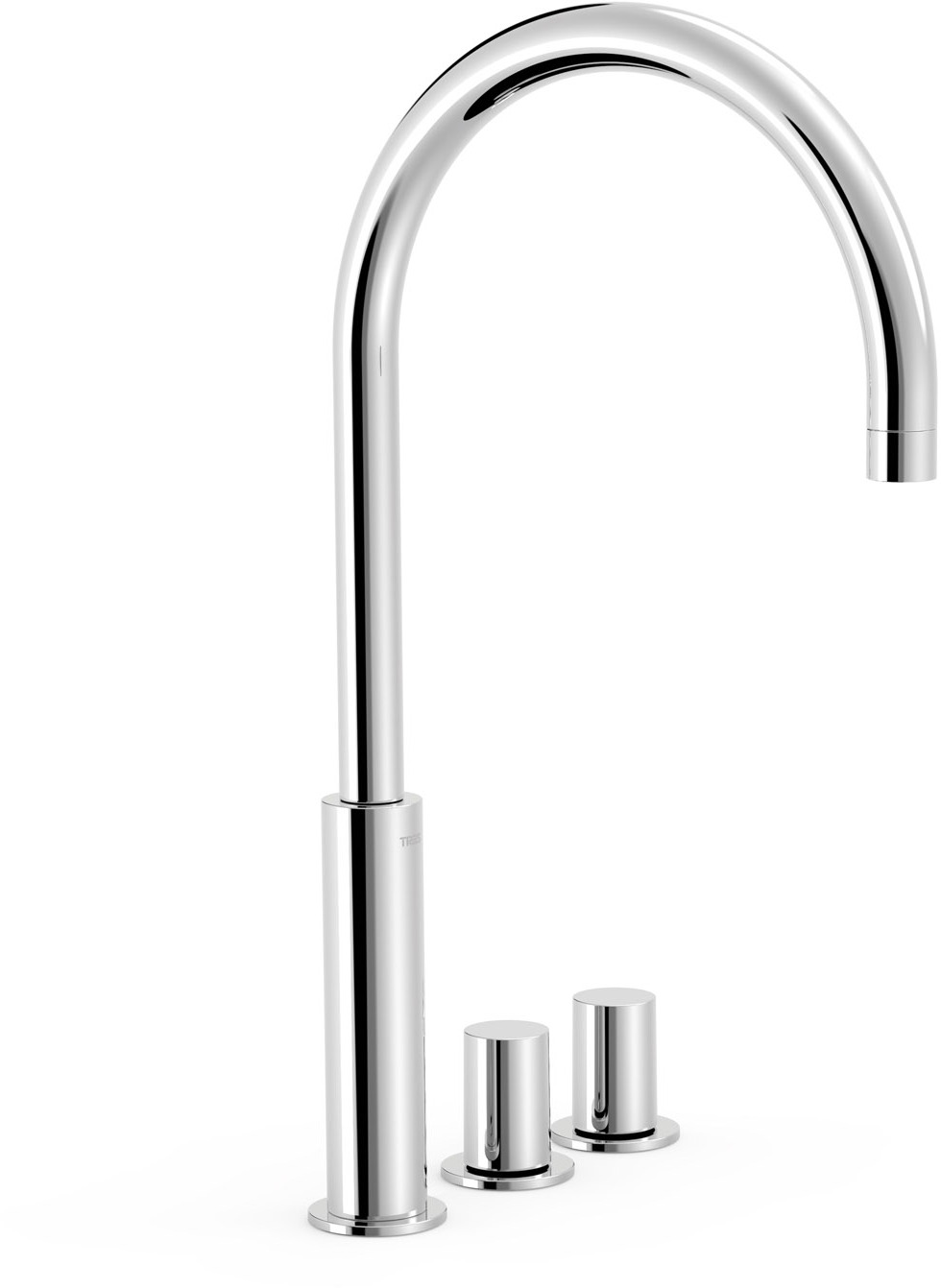 Смеситель для раковины STUDY High, устанавливаемый на бортике с 3 отверстиями-06110502 TRES