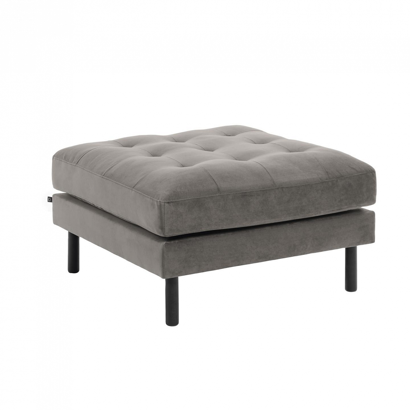 068371 Пуф в сером бархате La Forma Debra