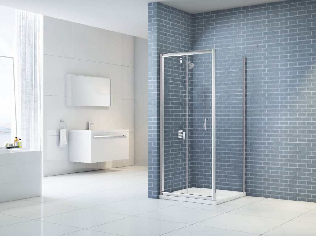 Дверь душевая для установки с боковой панелью KAB70 Merlyn MERLYN IQ Хромированный 