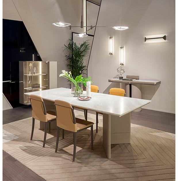 Turri Ковер ручной работы из шерсти и шелка в полоску Zero sun-id-1372155 - Вид №1