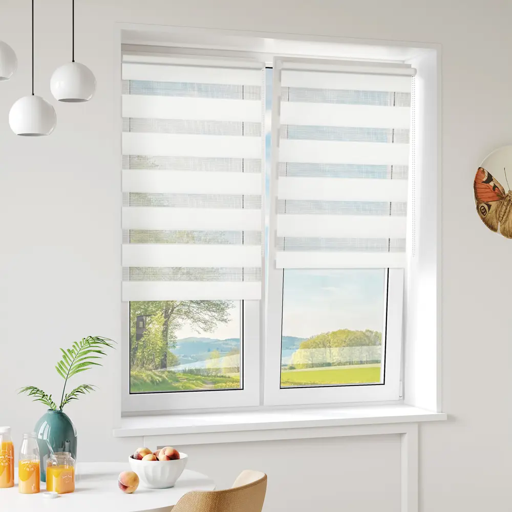 Штора рулонная день-ночь Мелоди 180x190 см белая MIAMOZA STLM-2138696 - Вид №7