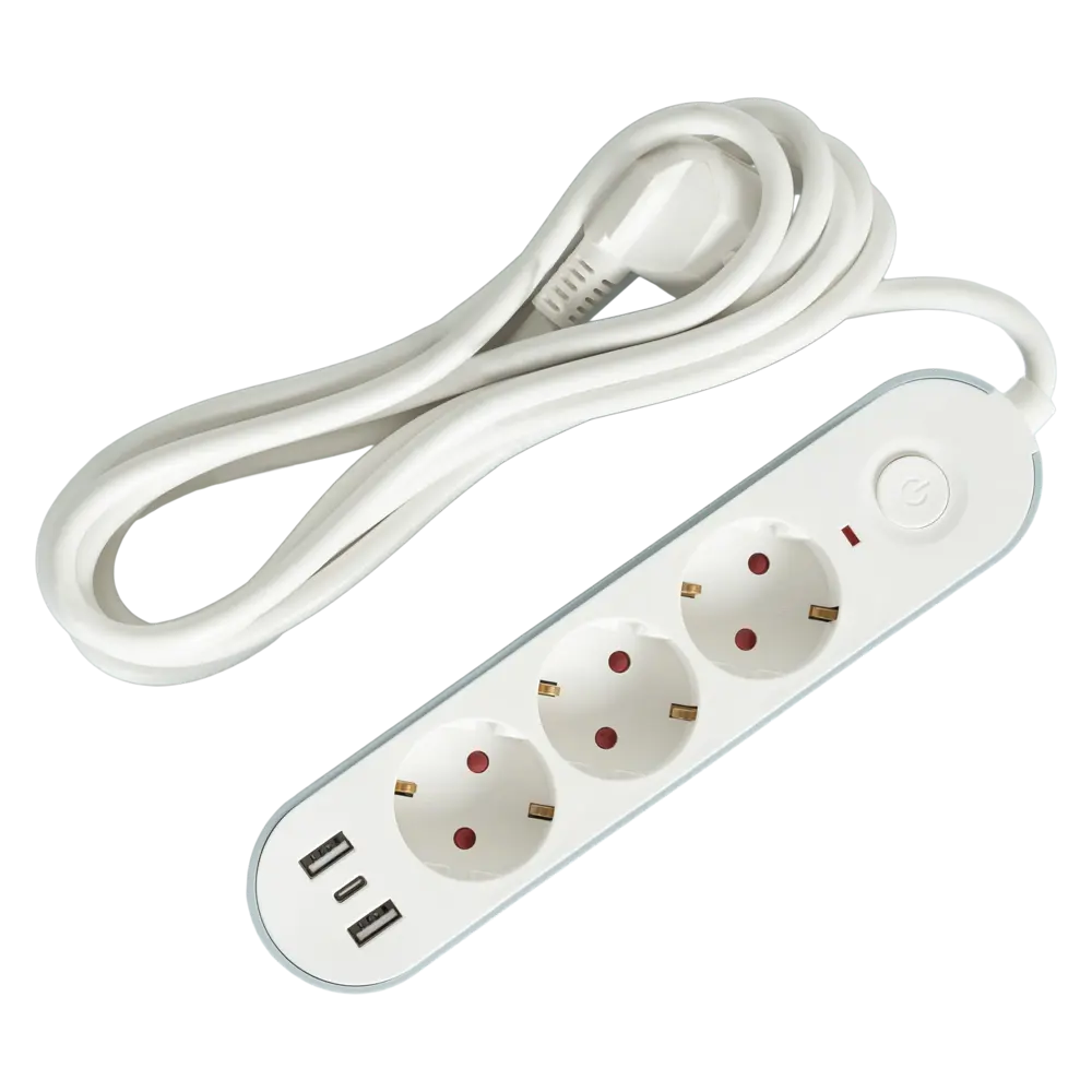 Удлинитель бытовой SKYBEAM на 3 розетки с 3 USB-портами 89376453 STLM-1576627