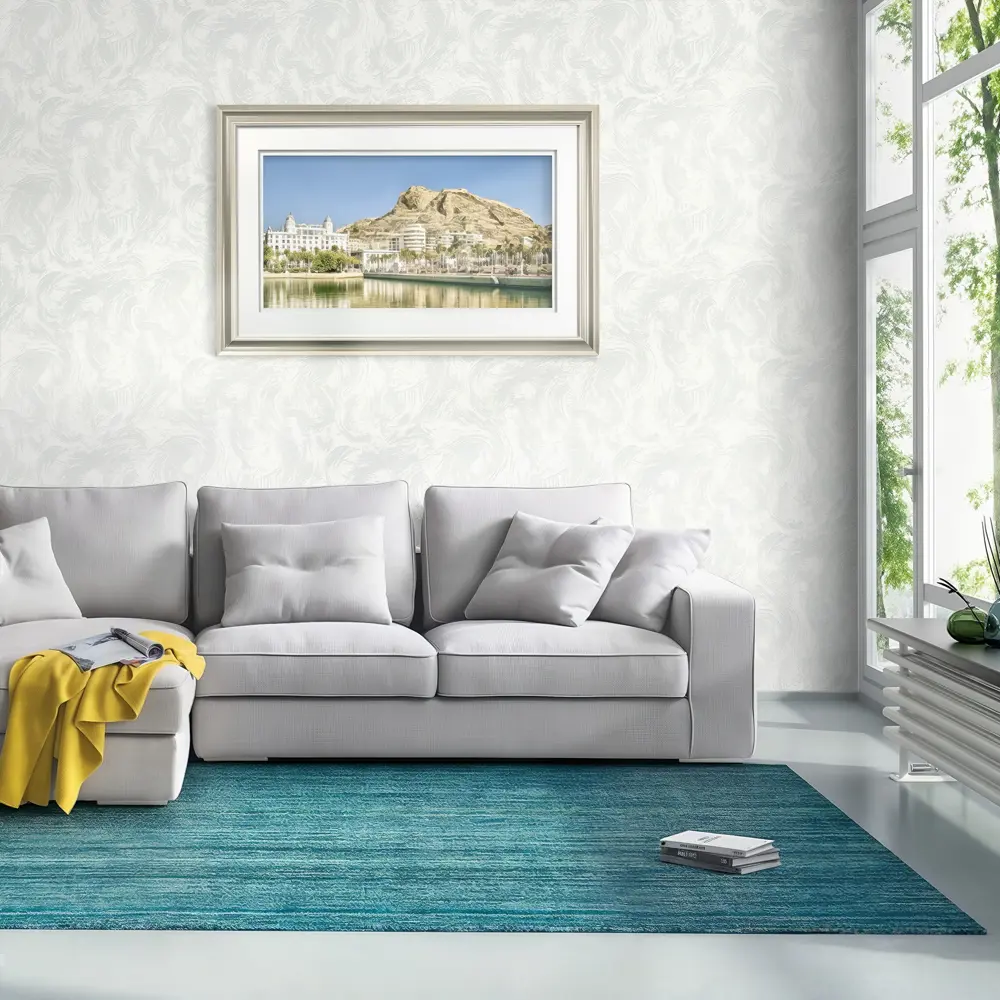 Обои флизелиновые BELVINIL Аликанте с абстрактным рисунком в мятных тонах 89407986 STLM-1569835 - Вид №5