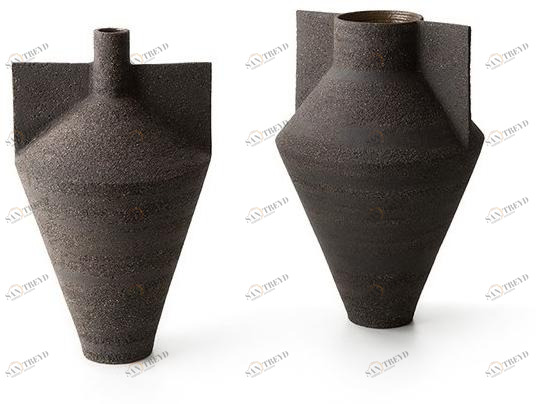 Cappellini Ваза из черного керамогранита sun-id-1482133