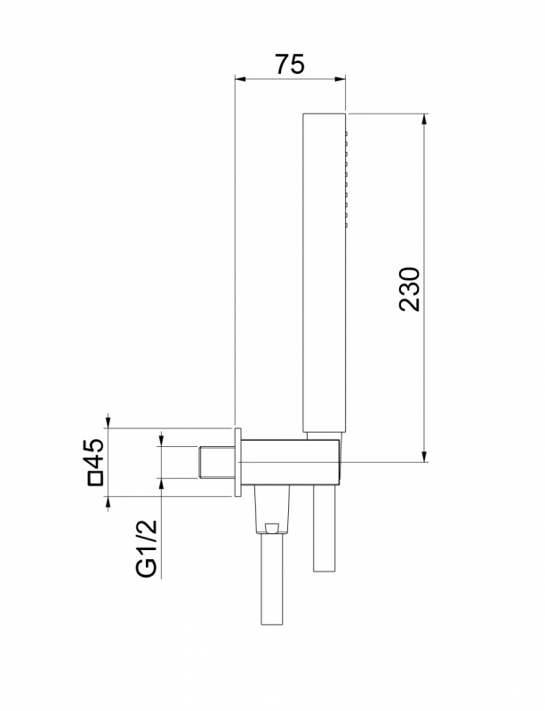 AC1045560 Душевой гарнитур , черный Webert #VALUE!  - Вид №1