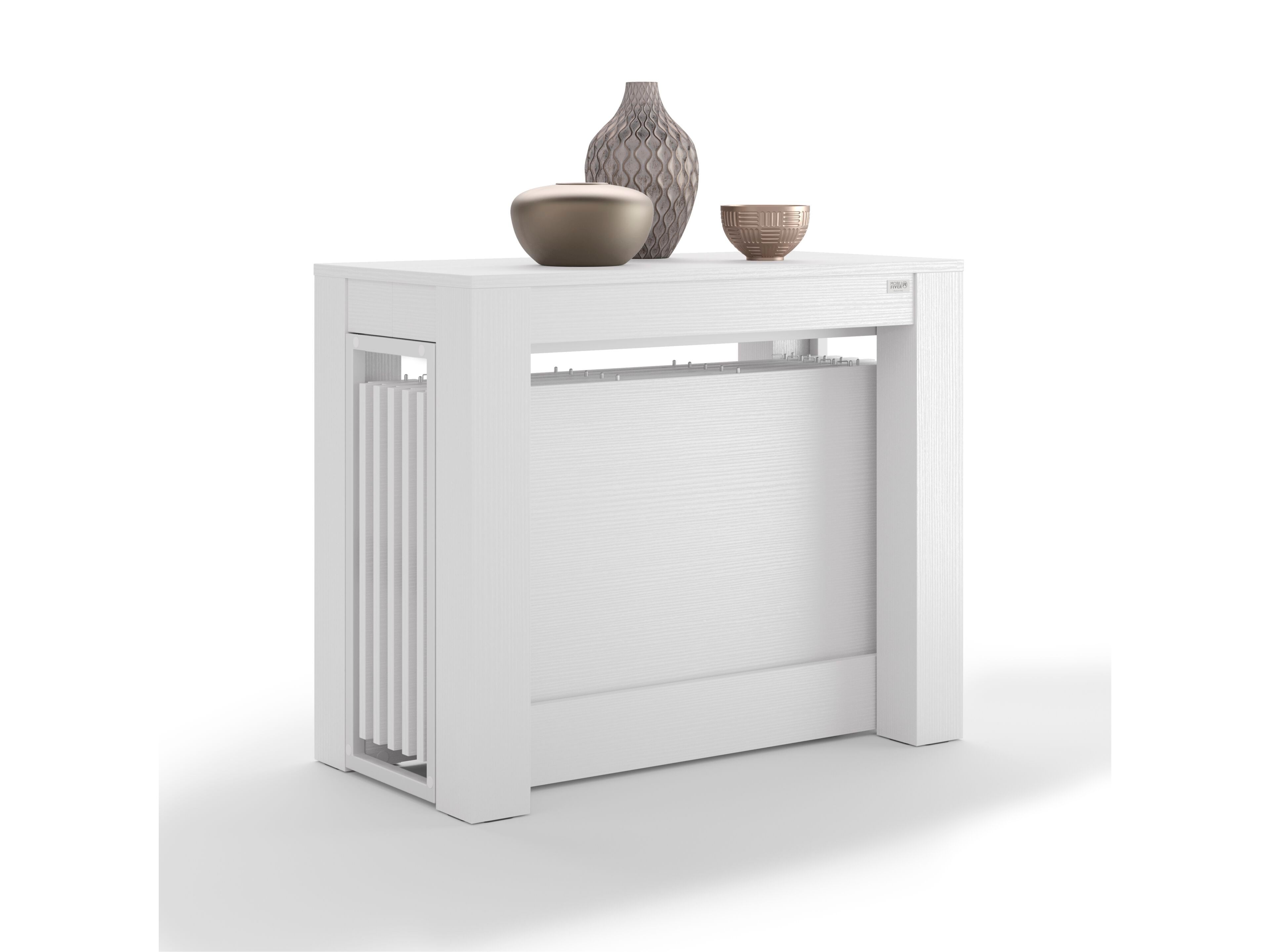 Прямоугольная выдвижная консоль из белого ясеня Mobili Fiver Rachele ARCH-00125694