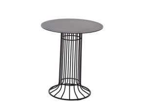 Стальной круглый садовый стол