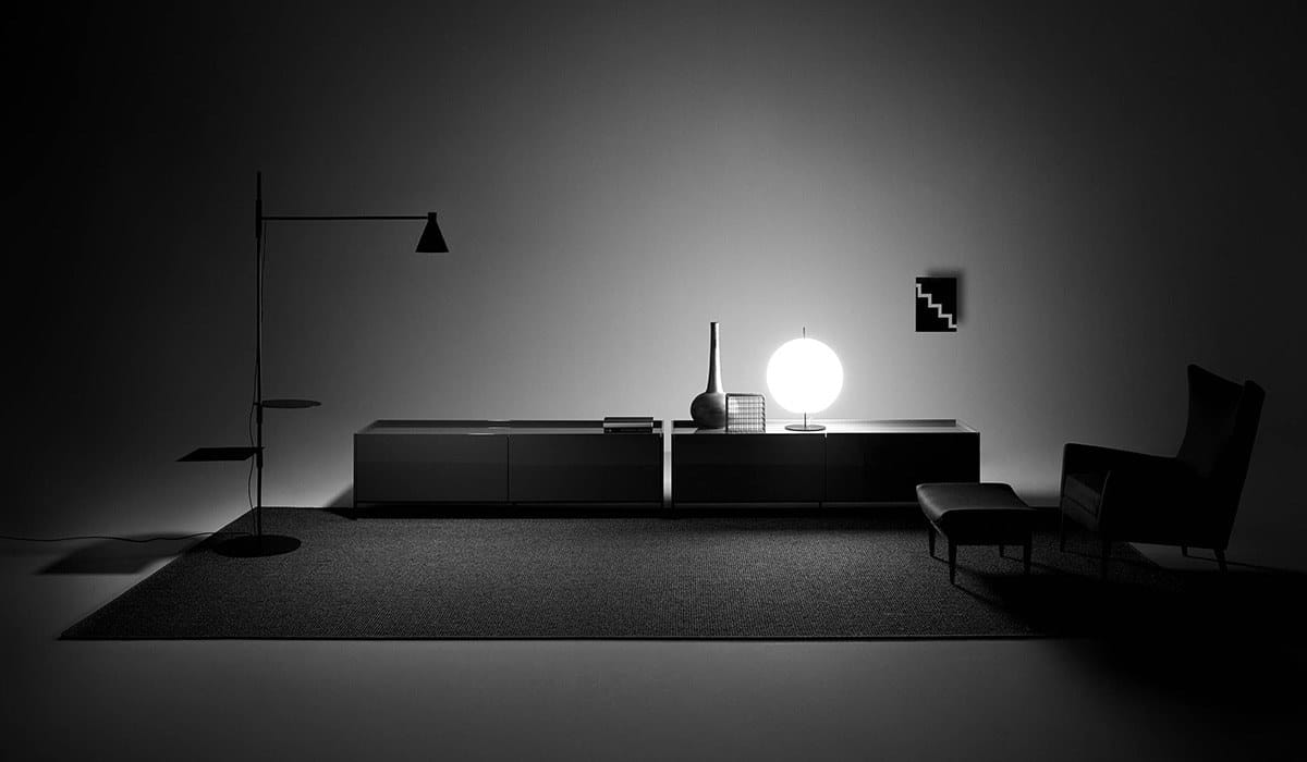 Алюминиевая напольная лампа с порошковым покрытием с полкой DE PADOVA Примечание ARCH-00004064 - Вид №1