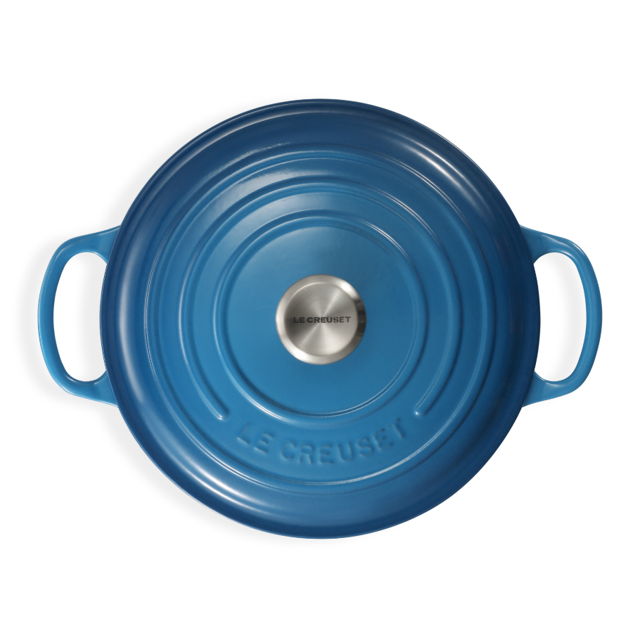 Кастрюля чугунная Le Creuset, Ø22 см, голубая 21177222002430 - Вид №8