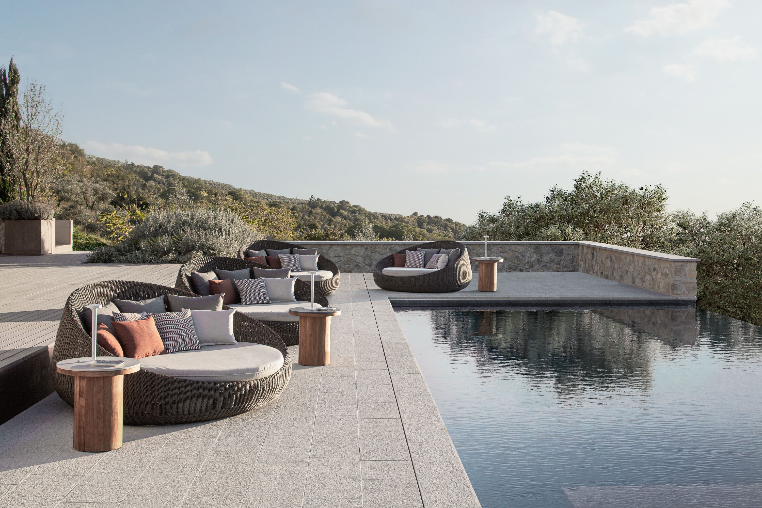 2-местный изогнутый полиэтиленовый садовый диван Atmosphera Twiga ARCH-00084900 - Вид №2