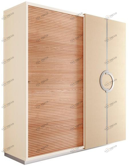 Caroti Деревянный шкаф в современном стиле с раздвижными дверцами и ящиками с зеркалом. Concept Art.1 - plateau