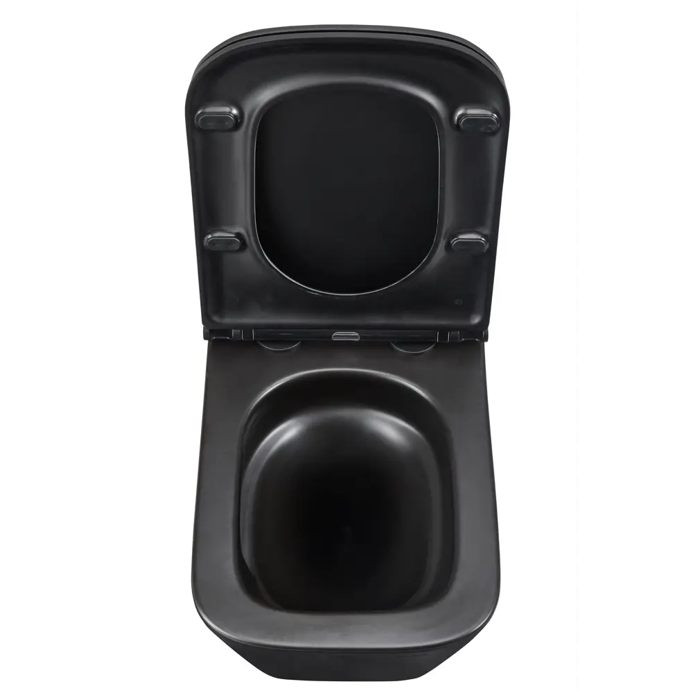 Подвесной унитаз Moneron Tornado безободковый с сиденьем микролифт черный Santreyd STLM-2152100 - Вид №2