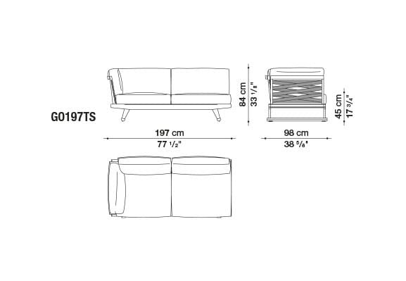 Ткань сад диван с полуостровом B&B Italia Outdoor Чт ARCH-00073529 - Вид №15
