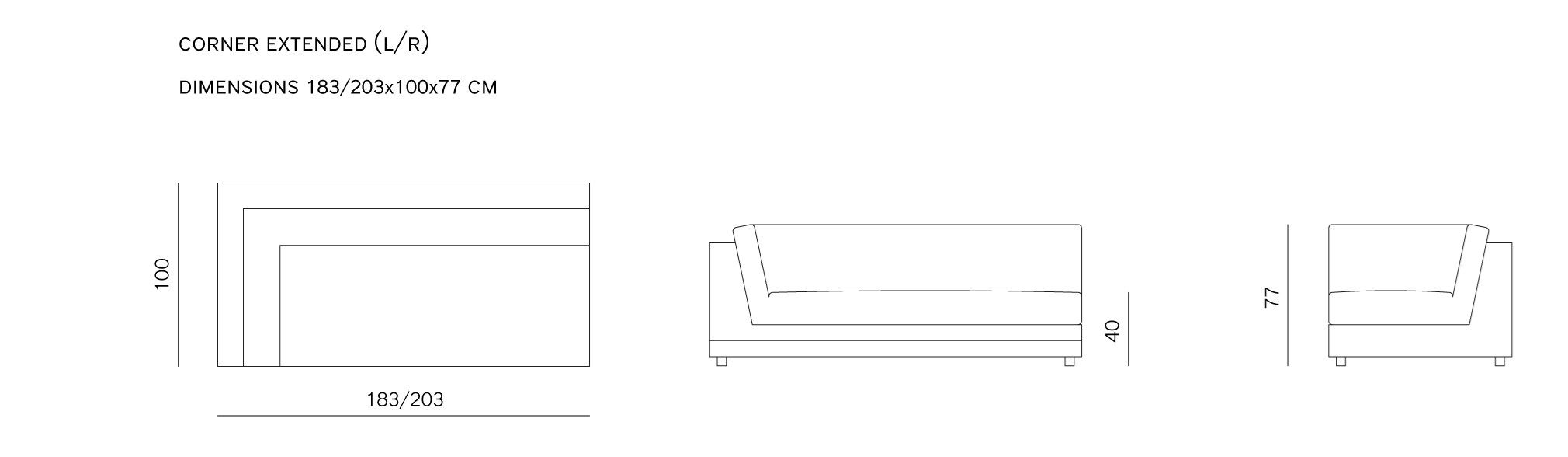 Модульный тканевый диван prostoria ARCH-00063988 - Вид №3