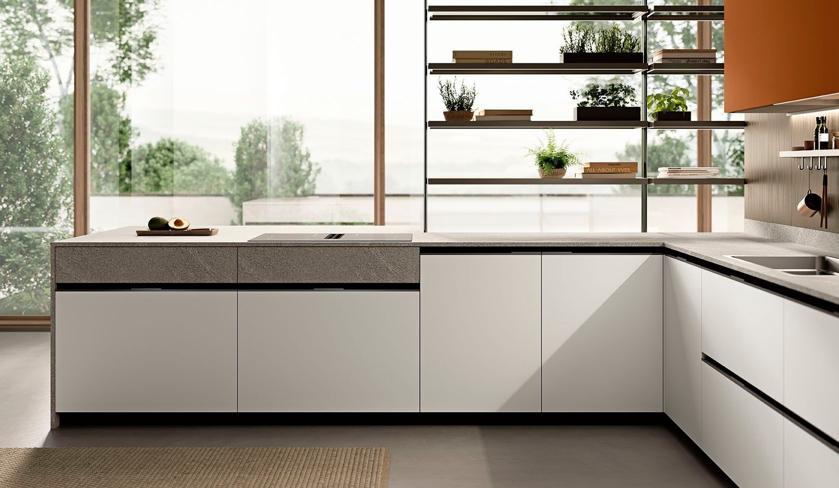 Встроенная кухня с полуостровом Febal Casa Origina ARCH-00062587 - Вид №15