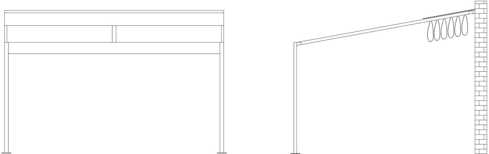 L'Officina by Adami Пергола с несъемным навесом с каналом для сбора воды sun-id-1483790 - Вид №13