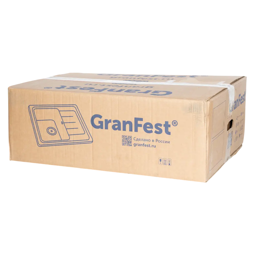 Granfest Level - врезная кухонная мойка из мраморной крошки черного цвета 89404388 STLM-1571400 - Вид №5