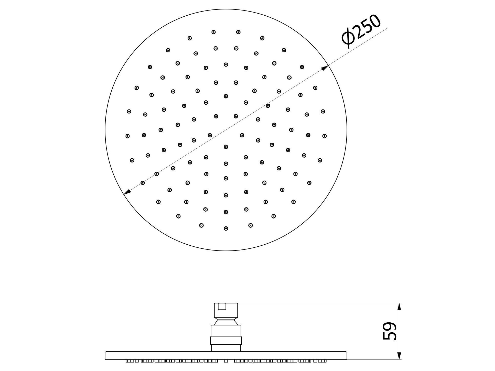 Круглая потолочная душевая головка IB промышленность ARCH-00072083 - Вид №13
