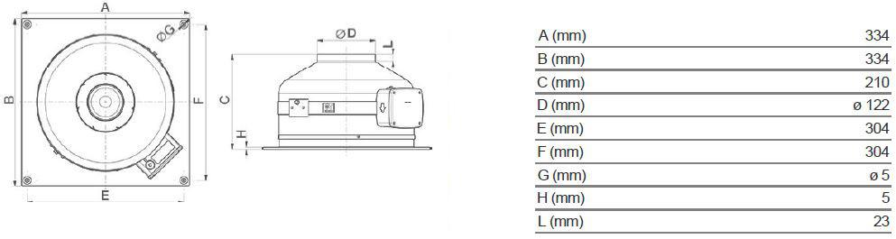 Vortice Центробежный канальный вентилятор настенный для интерьеров Ca md e w 16121 - Вид №4