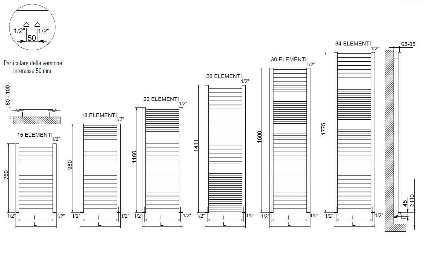 CORDIVARI Хромированный полотенцесушитель Comfort sun-id-1498606 - Вид №2