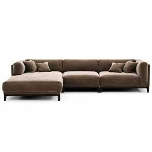 Диван Case угловой коричневый микровелюр THE IDEA ДИЗАЙНЕРСКИЕ 210537 Коричневый