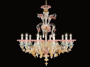 Люстра ручной работы из муранского стекла