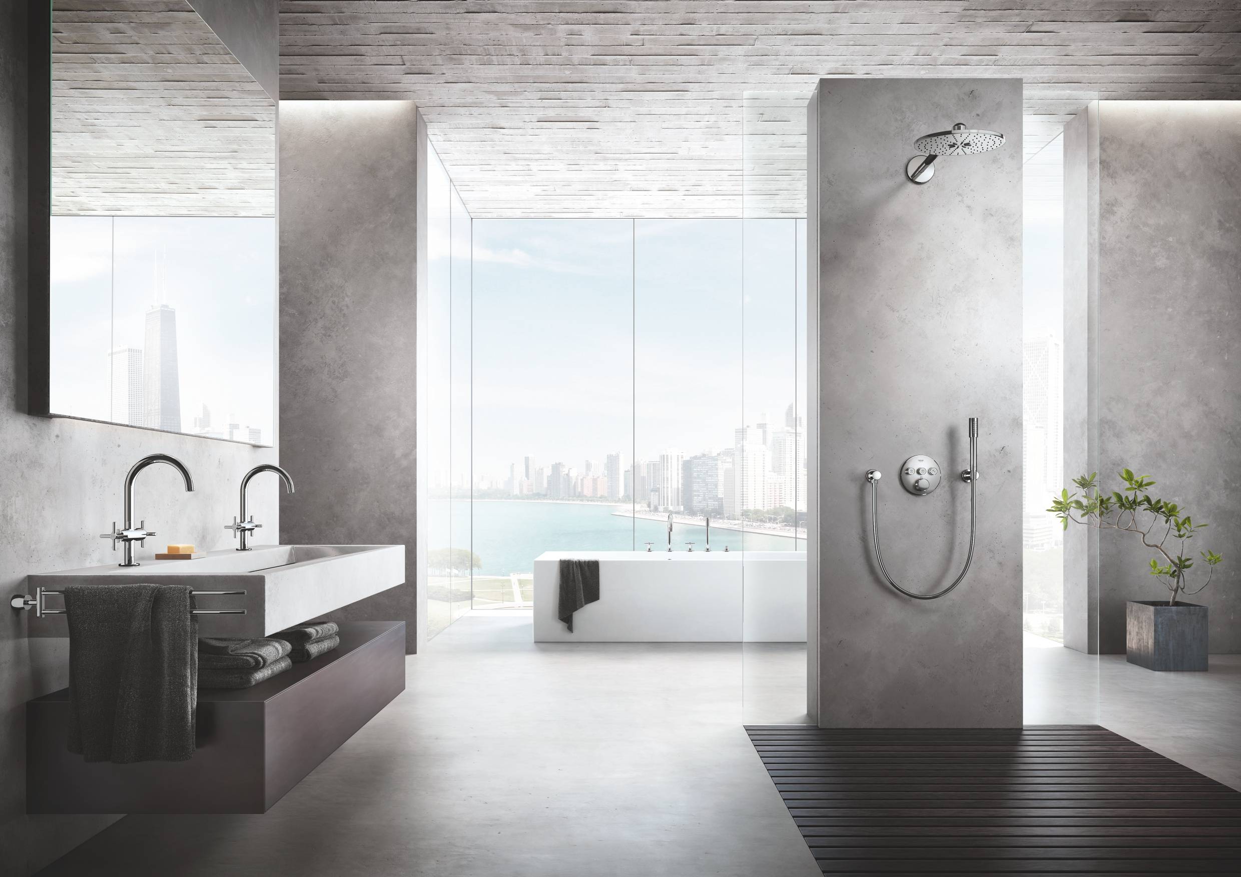 Держатель для полотенца Двойной GROHE Atrio New, хром (40308003) - Вид №2