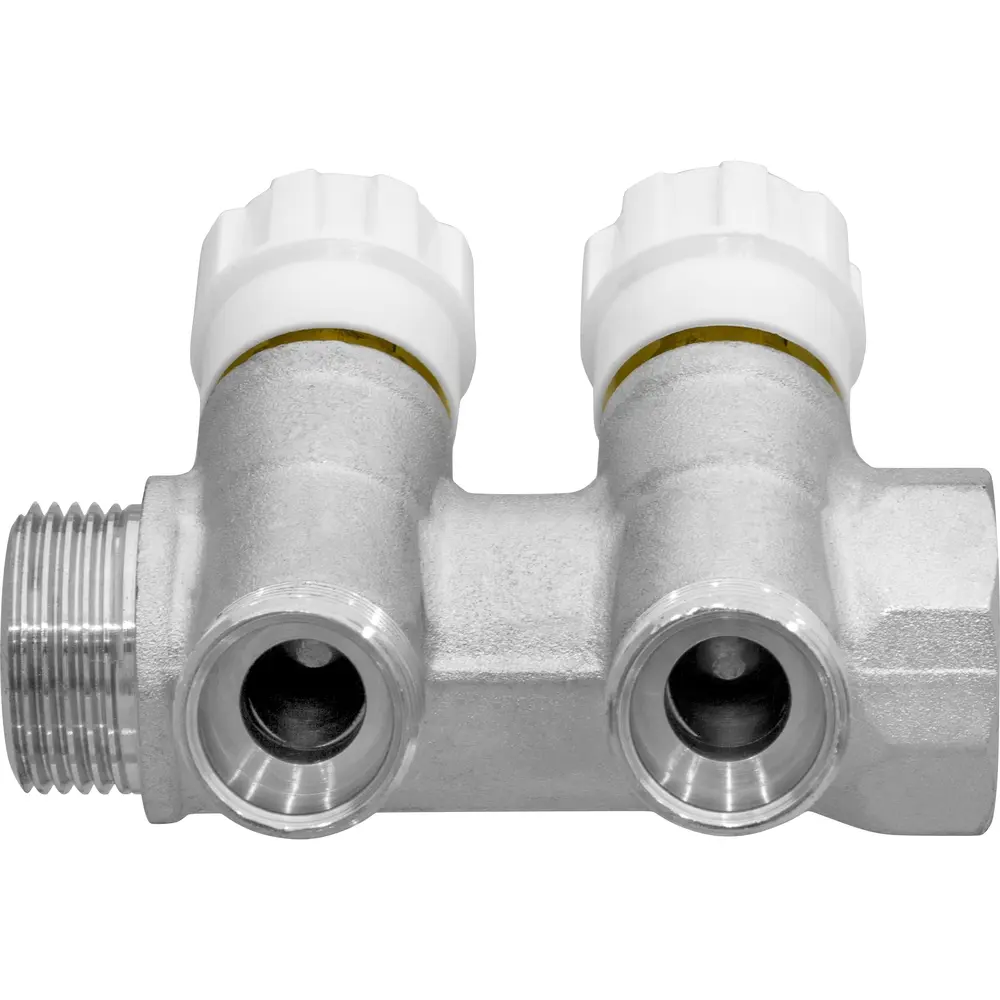 Коллектор с вентилем MPF на 2 выхода 3/4"x1/2" наружная резьба STLM-2174214 - Вид №4