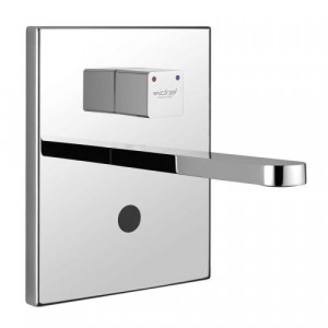 02532/1 Idral Электронный смеситель для раковины скрытого монтажа серии STYLE с инфракрасным датчиком и изливом. Работает от батареи