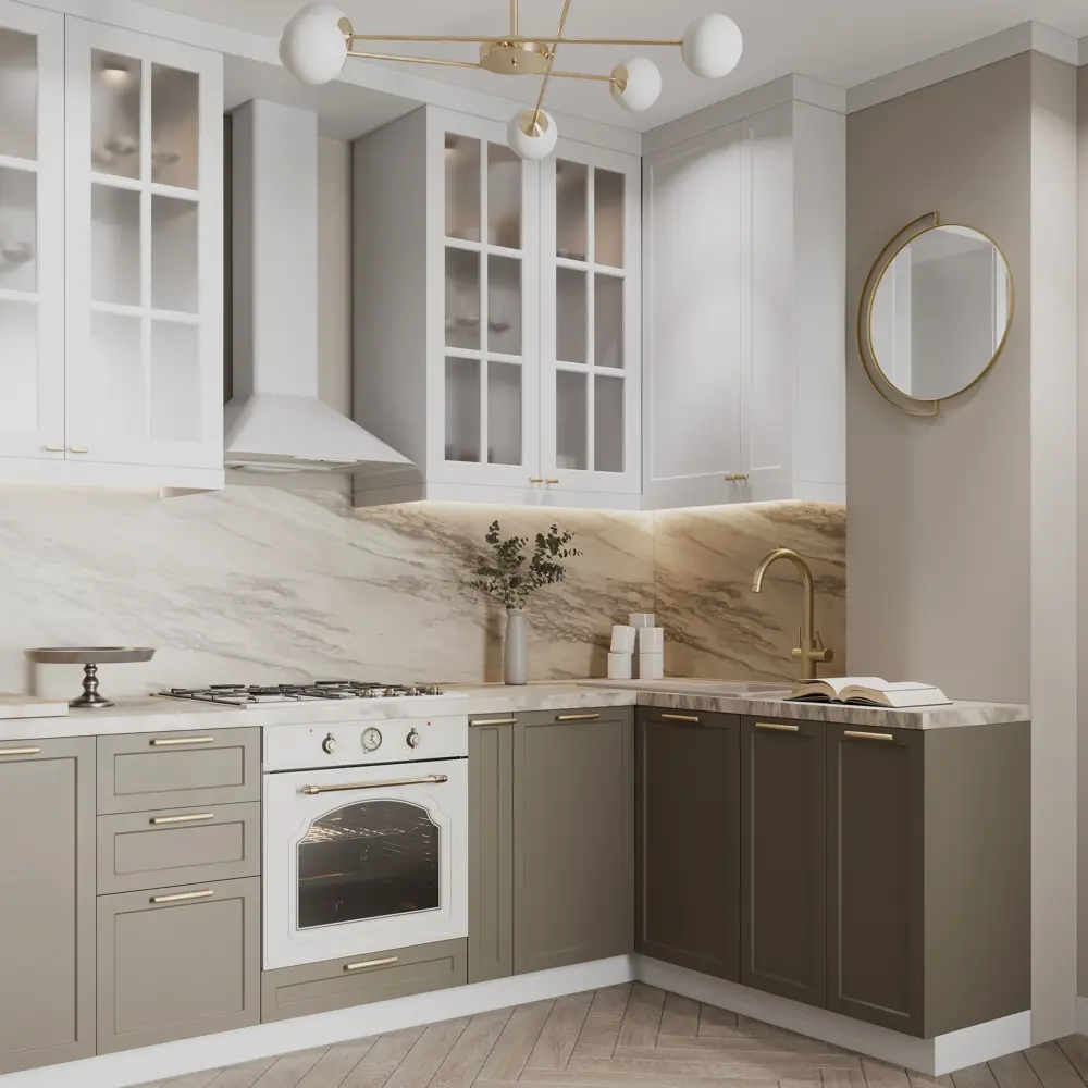 Карниз для кухонного шкафа Ньюпорт Delinia ID 220x4 см МДФ цвет топо STLM-2068283 - Вид №5