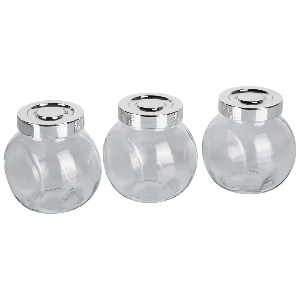 Набор стеклянных банок для специй Delinia - 3 прозрачные емкости 89262324 STLM-0864437